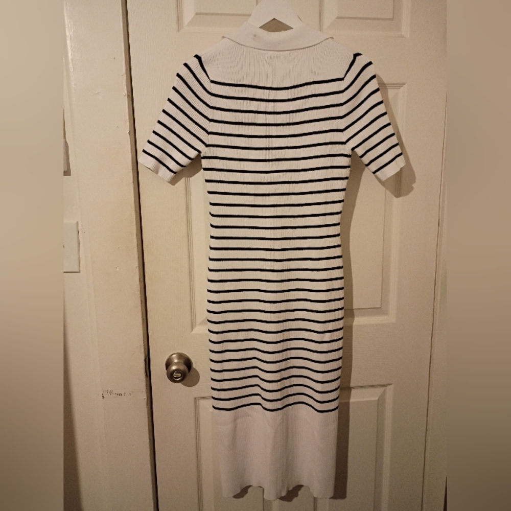 Nanette White 🤍 Striped Midi Dress - Picture 2 of 4
